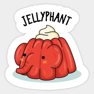 Jellyphant Funny Elephant Pun Sticker